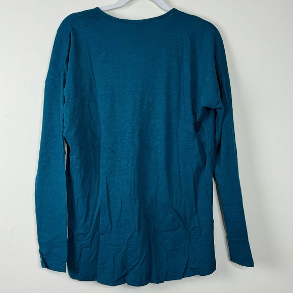 Bobi Mystic Blue V-Neck Knot Front Top NWT Size Small - Picture 4 of 7